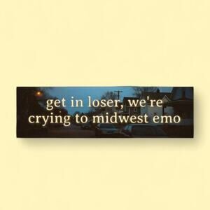 Emo bumper sticker emo midwestcore